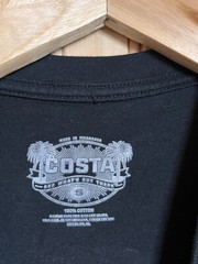 Costa Del Mar T Shirt Born On The Water Black double sided tee est 1983 sz Small