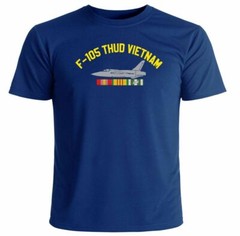 F-105 Thunderchief with Vietnam Service Ribbons T-Shirt Officially Licensed