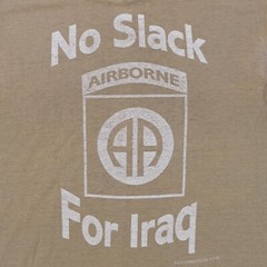 Rare Vintage No Slack For Iraq Airborne 1990 T Shirt 80s 90s Air Force Military