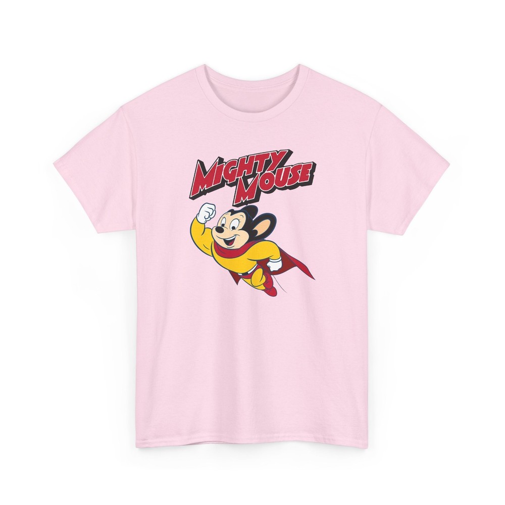 Vintage Cartoon Character Shirt Mighty Mouse Superhero Tee