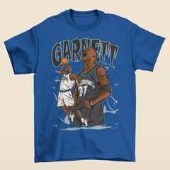 Kevin Garnett Cartoon Style Minnesota Basketball T-Shirt