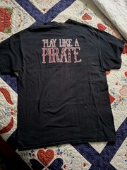 Work Like A Captain • Play Like A Pirate Party Black T-Shirt Size XL