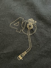 Def Jam Recordings 40th Anniversary Since 1984 Black/Gold Graphic T-Shirt Sz. S