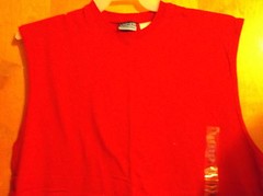 NEW UNDER DISGUISE BRIGHT RED CREW NECK SLEEVELESS (MUSCLE) T’SHIRT