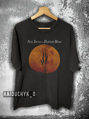 Neil Young – Harvest Moon Retro Rock Band Unisex Black T-shirt Size S-5XL