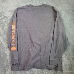 Carhartt Shirt Mens XL Gray Long Sleeve Original Fit Graphic Crew T-Shirt K231