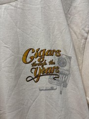 Vintage Cigars Through The Years Shirt Mens Large White Cigar Graphic Tee 90s