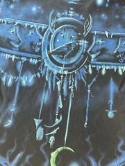 Vintage 2001 Liquid Blue Great Wolf Lodge Wolf All Over Print T-Shirt Size L