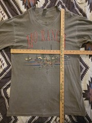Vtg 90s PSI Single Stitch T-Shirt Mo Ranch Wolves Desert Faded Distressed Large