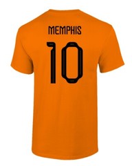 Netherlands Soccer #10 Memphis Depay World Football Adult and Youth T-Shirt