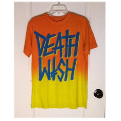 Deathwish Orange Yellow Graphic Logo Men’s Medium Short Sleeve T-Shirt