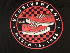 Vans Shirt Mens Large Black Vansiversary March 16 1966 Graphic Logo Skate Tee