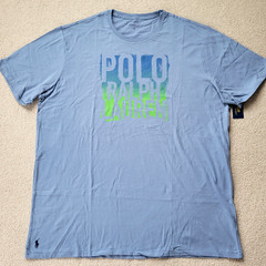 Polo Ralph Lauren Mens Ombre Graphic T Shirt Blue Classic Tee Big & Tall 2XB