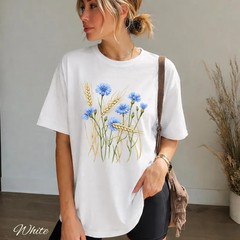 Cornflower Floral Comfort T-Shirt