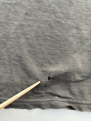 Men’s Vintage Budapest T-Shirt Black Spell-Out XL Hungary HOLES Thrashed Paper