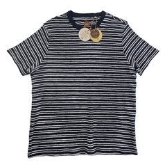 Common People T-Shirt Men’s L Navy Striped NWT Short Sleeve NEW Super Soft Crew