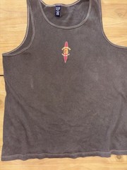 Vintage GAP XXL Ribbed Tank Top Kumamoto National Surf Team Y2K 100% Cotton