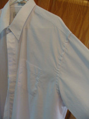 Albert Nipon Men’s White Shirt Classic Casual Cuff Style Large 17 1/2, 32-33