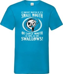 Fishing Mouth Swallows Humour Novelty T Shirt Various Colours And Sizes