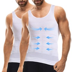 Men’s Classic Slimming Body Shaper Vest Abs Abdomen Workout Compression Shirt US
