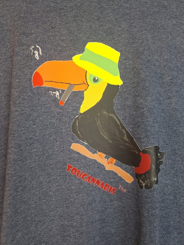 Toucannabis Tee! Gray Size XL New with Tags Free Shipping