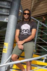 D555 Duke Tall Mens Skull Printed T-Shirt Black LT 1XLT 2XLT 3XLT (601706-T)