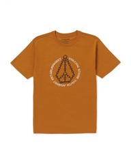 Volcom Men’s Crisp Stone Short Sleeve Tee Chestnut Brown-Large