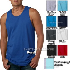 Mens Tank Top 100% PRESHRUNK Soft Ringspun Cotton Fine Jersey S M L, XL, 2XL NEW