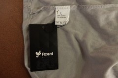 Ficerd Mens Size Large Light Gray Long Sleeve Turtleneck Tee NWT