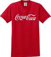 Coma-Caca (Eat Poop) Parody Distressed Funny Unisex T-Shirt (S-5X)