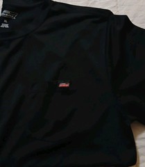 Men’s Dickies Short Sleeve Active/Workwear Pocket Tee.Black XL Crewneck