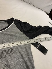 Sauce Hockey Shirt L Gray 1/2 Sleeve Poly Cotton Rayon Made USA NWT YGI O2-333