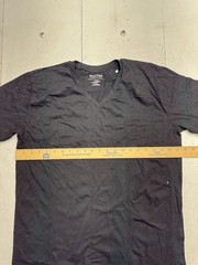 Kenneth Cole Reaction Solid Black Basic Casual Short Sleeve T Shirt Mens Size L