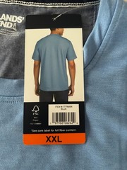 Lands’ End Men’s Blue Short Sleeve Tee Shirt size XXL