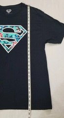 Superman Floral S Logo DC Universe Mens Size Large Shirt Black Comics