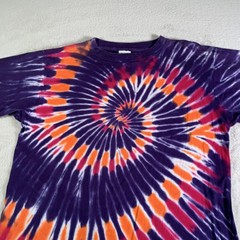 Vintage Sundog Shirt Mens Large Purple Spiral Tie Dye Psychedelic Made USA 90s