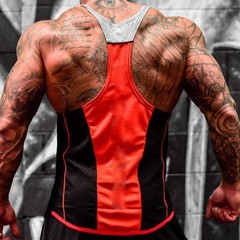 Men’s Gym Tank Top Muscle Shirt Sleeveless T Shirt Workout Fitness Training Tee