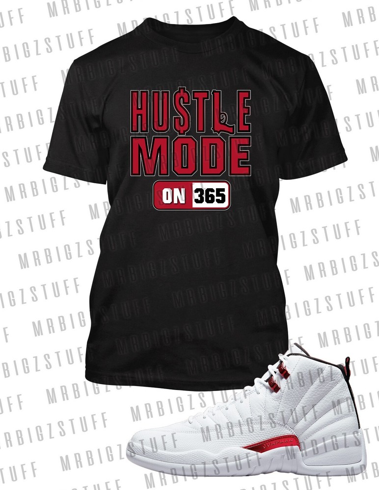 Mens Big Hustle Mode 365 Sneaker J12 Twist Tee Shirt Grey Stone 8XL
