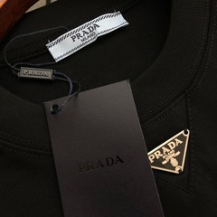 Prada 2026 new logo short sleeved T-shirt – black