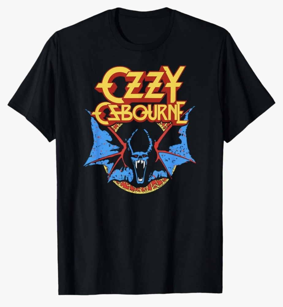 Ozzy Osbourne Graphic Tee 2-Pack Classic Bat + Holiday Bat Size Large Men Gildan