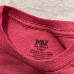 Vintage Mv Sport Mens T-Shirt L Heather Red Texas Tech University Collegiate