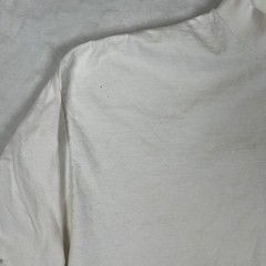 Vintage Navy Long Sleeve T-Shirt Mens XL White Mock Neck Made USA 90s