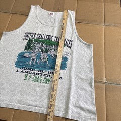 Vintage “NO WOMEN” Running Race T-shirt Tank Top Size L USA Lancaster Pa Nike