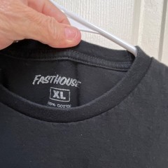 Fasthouse Still Smokin Graphic Print Black Cotton Jersey Crew Neck T-Shirt XL