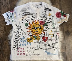 First Row Lemonade T Shirt All Over Graphic Size Large White Art Rare New