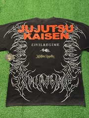 CIVIL REGIME x JUJUTSU KAISEN MEGUMI CURSED TECHNIQUE DUNGEON DISTRESSED TEE S