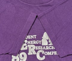 Screen Stars Large Purple Single Stitch Graphic Print Student Energy Research
