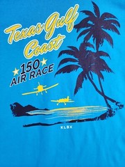 Texas Gulf Coast Air Race 150 Logo Graphic Blue T-shirt Mens Medium