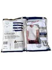 Men’s V-neck T-Shirt, White 6 Pack “Cotton & Tagless & Lay Flat Collar” NEW