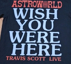 Travis Scott Astroworld Tour T Shirt 2018 Wish You Were Here Tour Size Small
